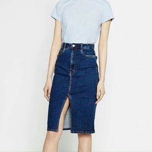 Zara denim midi skirt medium
